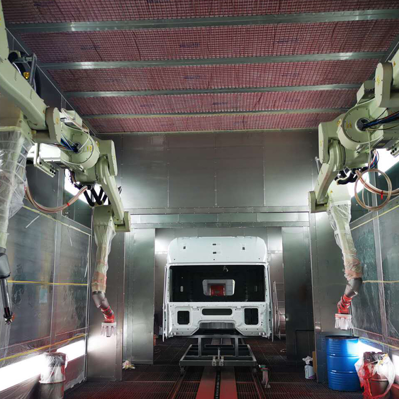 Cabina de pulverizare pentru vehicule grele