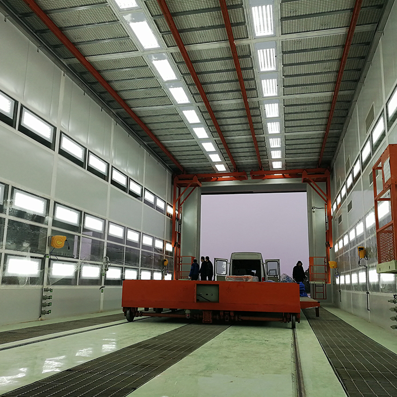 Cabina de pulverizare pentru vehicule grele